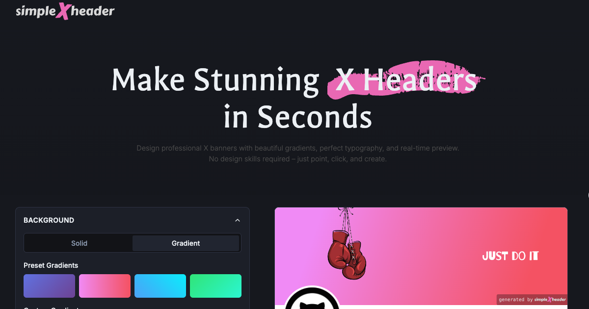 simpleXheader - X header generator